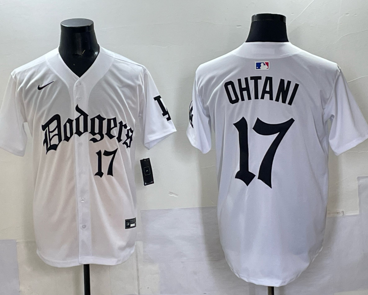 Men's Los Angeles Dodgers Shohei Ohtani #17 White Alternate Jersey