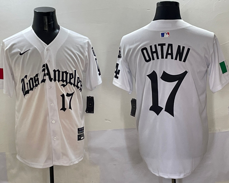 Men's Los Angeles Dodgers Shohei Ohtani #17 White Team Jersy