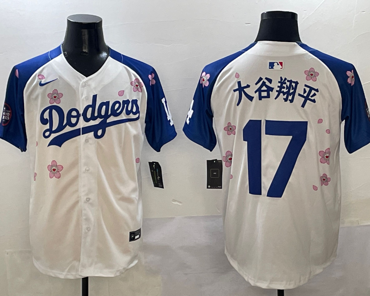 Men's Los Angeles Dodgers Shohei Ohtani #17 White Team Jersy