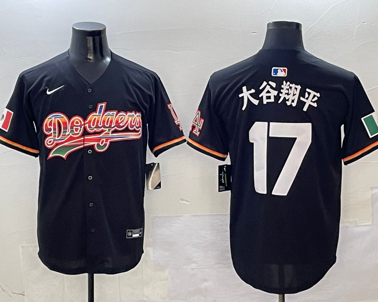 Men's Los Angeles Dodgers Shohei Ohtani Black Alternate Team Jersey