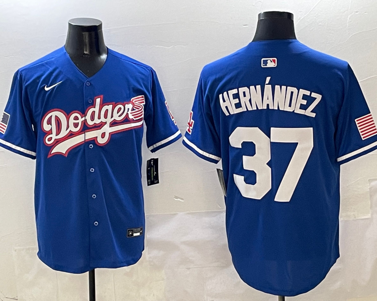 Men's Los Angeles Dodgers Teoscar Hernandez #37 Royal Jersey
