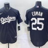 Men's Los Angeles Dodgers Tommy Edman #25 Black Alternate Jersey