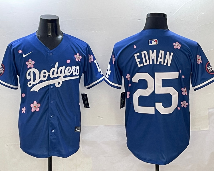 Men's Los Angeles Dodgers Tommy Edman #25 Royal Jersey