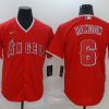 Men's Los Angeles Angels Anthony Rendons #6 Red Sewn Jersey