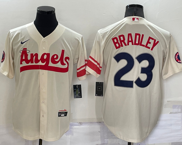 Men's Los Angeles Angels Archie Bradley #23 Cream City Connect Jersey