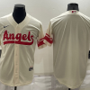 Men's Los Angeles Angels Cream 2022 City Connect Team Blank Jersey