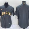 Men's Los Angeles Angels Dark Gray Alternate Team Blank Jersey