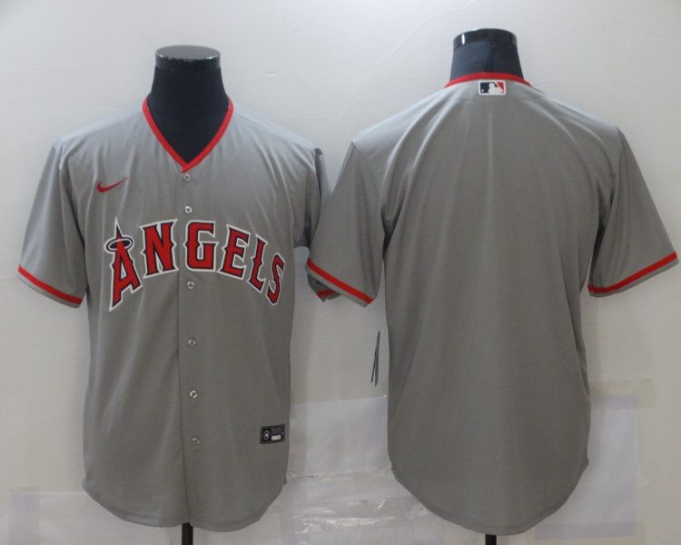 Men's Los Angeles Angels Gray Alternate Team Blank Jersey
