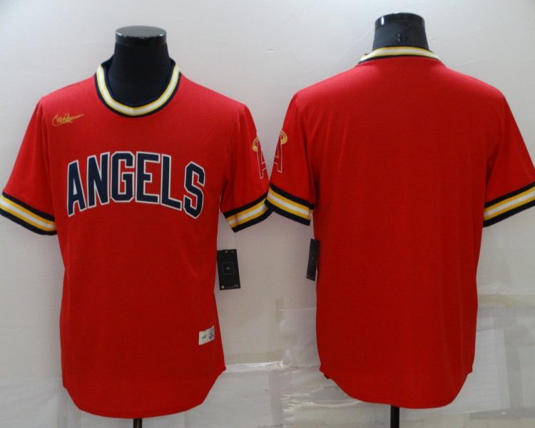 Men's Los Angeles Angels Red Team Blank Jersey