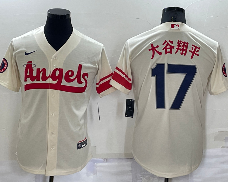 Men's Los Angeles Angels Shohei Ohtani #17 Cream City Connect Team Jersey