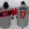 Men's Los Angeles Angels Shohei Ohtani #17 Gray Printed Jersey