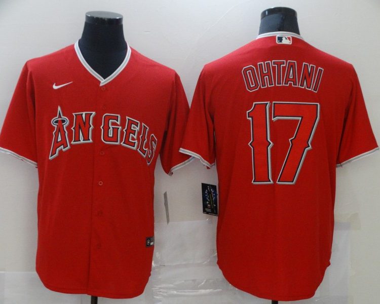 Men's Los Angeles Angels Shohei Ohtani #17 MLB Red Jersey
