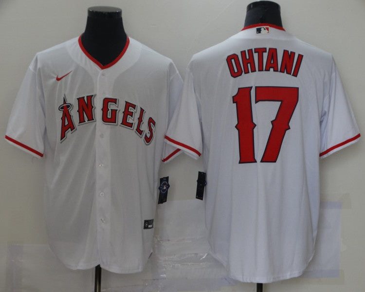 Men's Los Angeles Angels Shohei Ohtani #17 MLB White Jersey