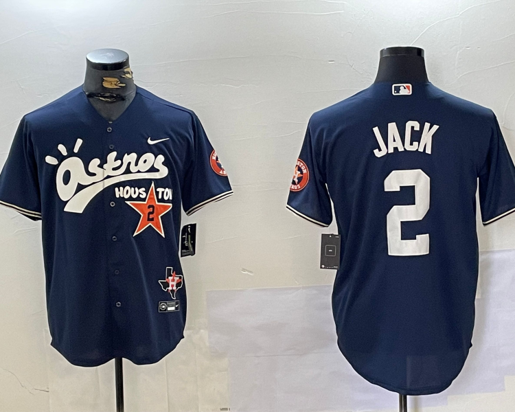 Men's Houston Astros #2 Navy Jersey