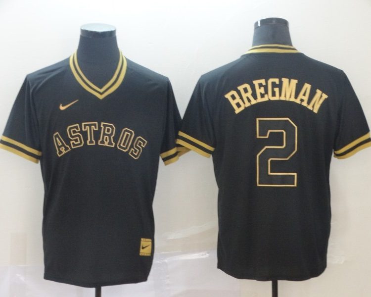 Men's Houston Astros Alex Bregman #2 Black Jersey