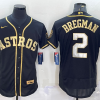 Men's Houston Astros Alex Bregman #2 Black Team Jersey