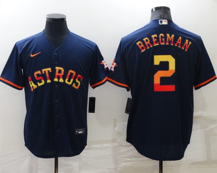 Men's Houston Astros Alex Bregman #2 Navy Team Jersey
