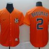 Men's Houston Astros Alex Bregman #2 Orange Authentic Jersey