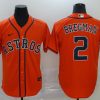 Men's Houston Astros Alex Bregman #2 Orange Baseball Jersey