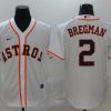 Men's Houston Astros Alex Bregman #2 White Baseball Jersey