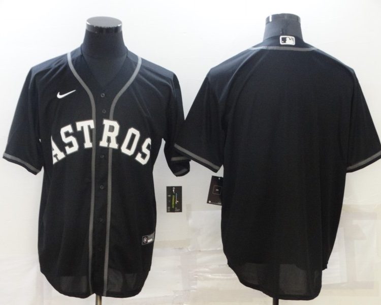 Men's Houston Astros Black Blank Jersey