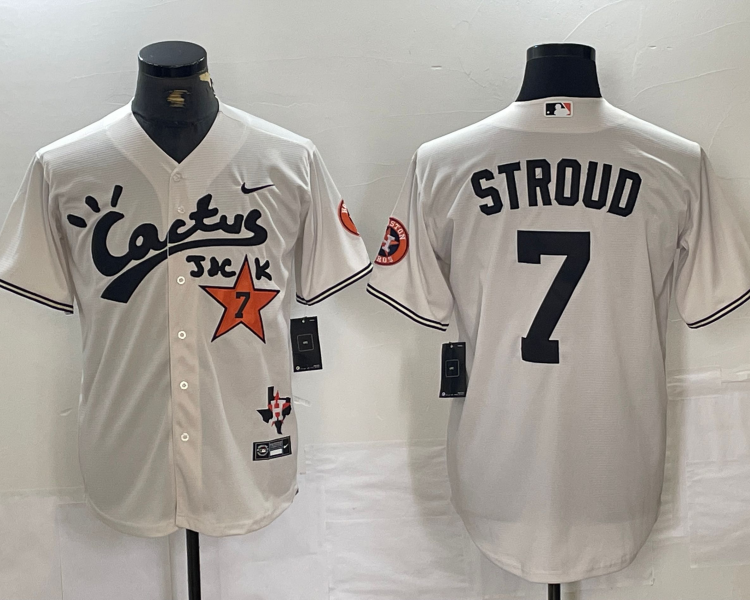 Men's Houston Astros C.J. Stroud #7 White Limited Jersey