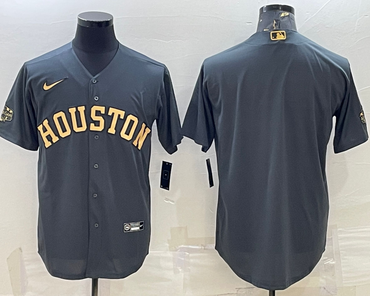 Men's Houston Astros Dark Gray Blank Jersey