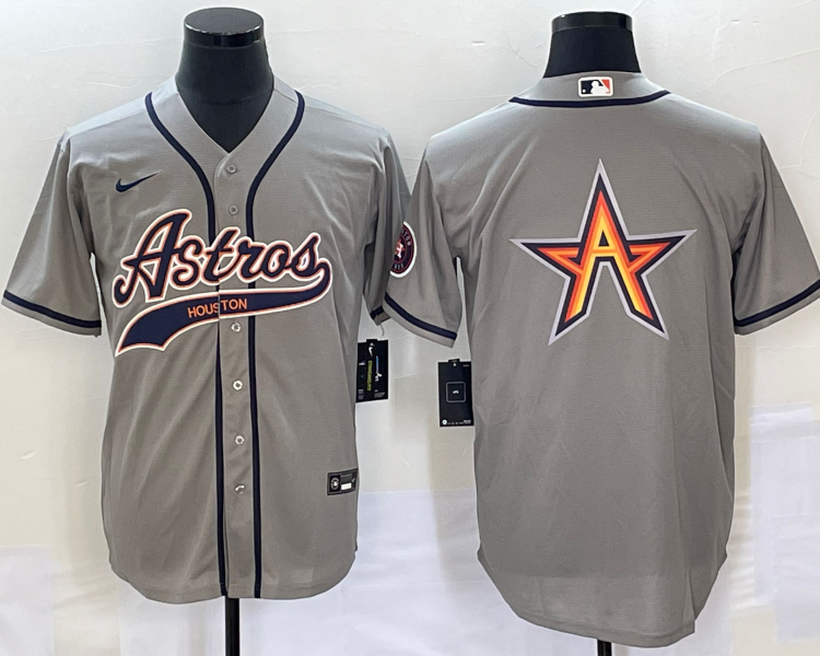 Men's Houston Astros Gray Alternate Jersey Joint Edition