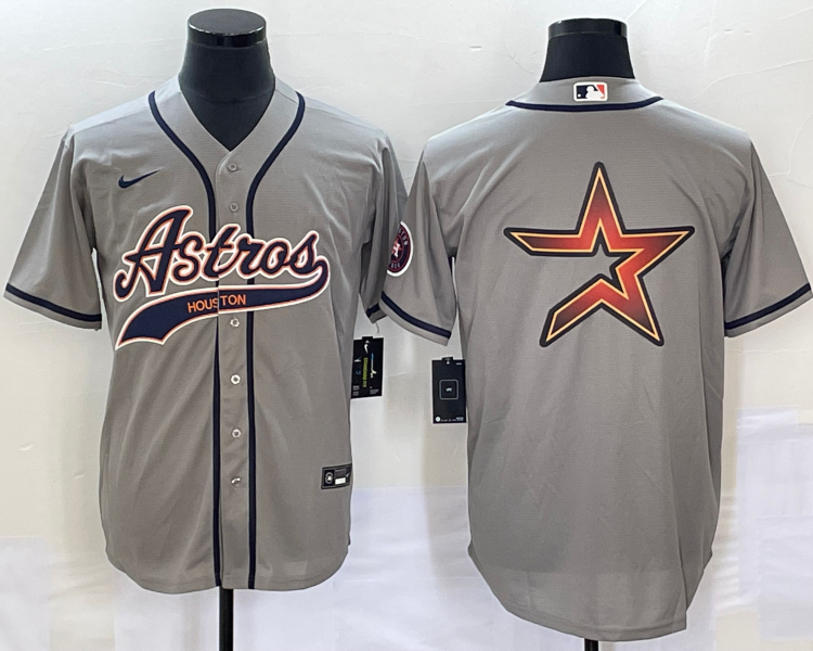 Men's Houston Astros Gray Authentic Jersey Joint Edition
