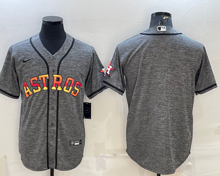 Men's Houston Astros Gray Blank Jersey
