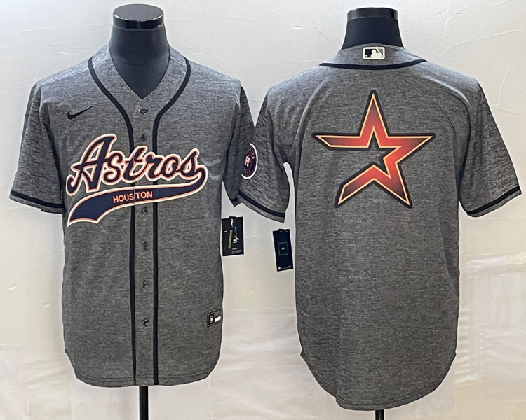 Men's Houston Astros Gray Joint Edition Authentic Jersey