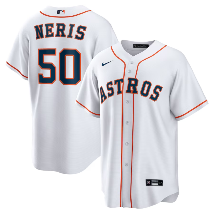 Men's Houston Astros Hector Neris #50 White Home Jersey