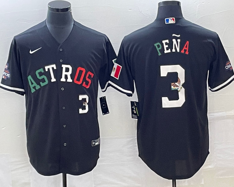 Men's Houston Astros Jeremy Pena #3 Black Alternate Jersey