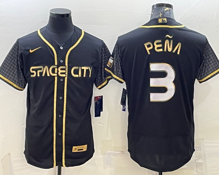 Men's Houston Astros Jeremy Pena #3 Black City Connect Jersey