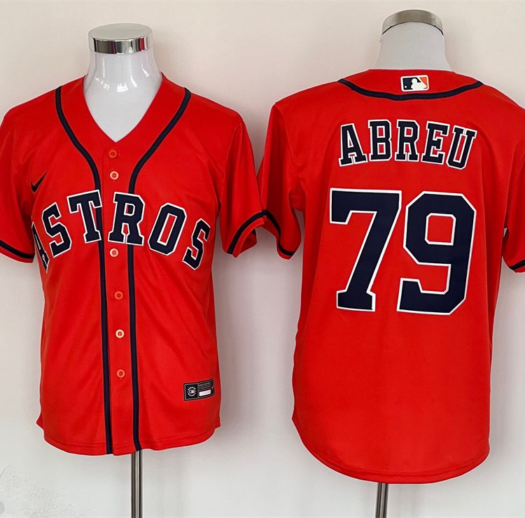 Men's Houston Astros Jose Abreu #79 Orange Limited Jersey