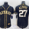 Men's Houston Astros Jose Altuve #27 Black Baseball Jersey