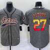 Men's Houston Astros Jose Altuve #27 Gray Jersey Joint Edition