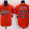 Men's Houston Astros Jose Altuve #27 Orange Jersey Joint Edition