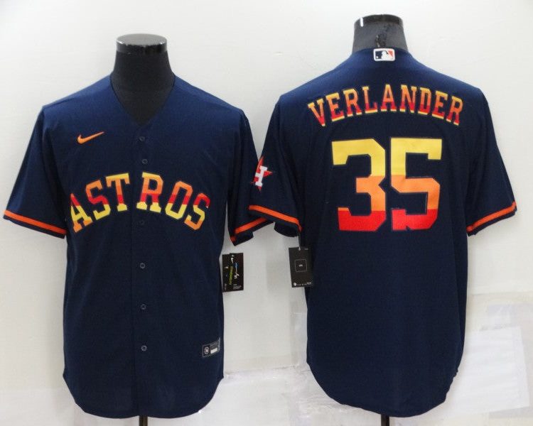 Men's Houston Astros Justin Verlander #35 Navy Jersey