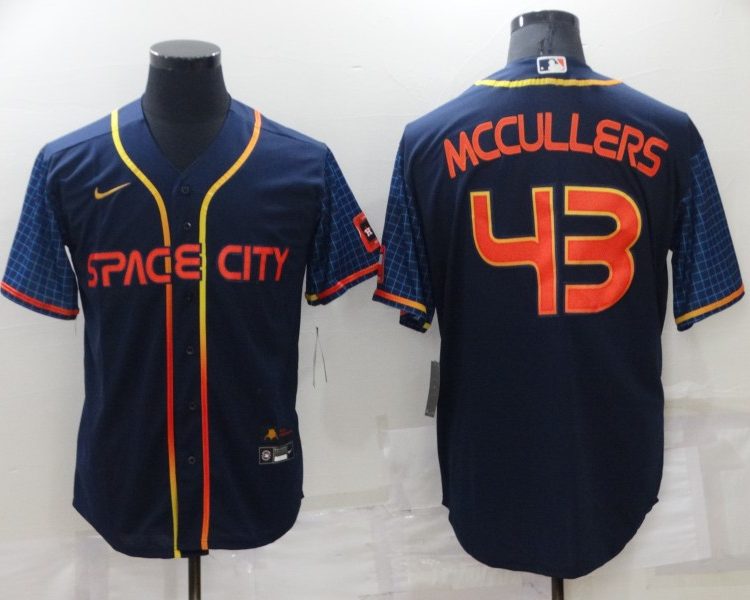 Men's Houston Astros Lance McCullers #43 Navy Space City Jersey