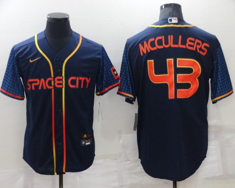 Men's Houston Astros Lance McCullers #43 Navy Space City Jersey