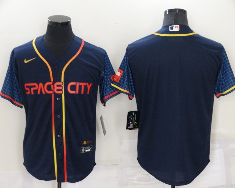 Men's Houston Astros Navy 2022 City Connect Blank Jersey