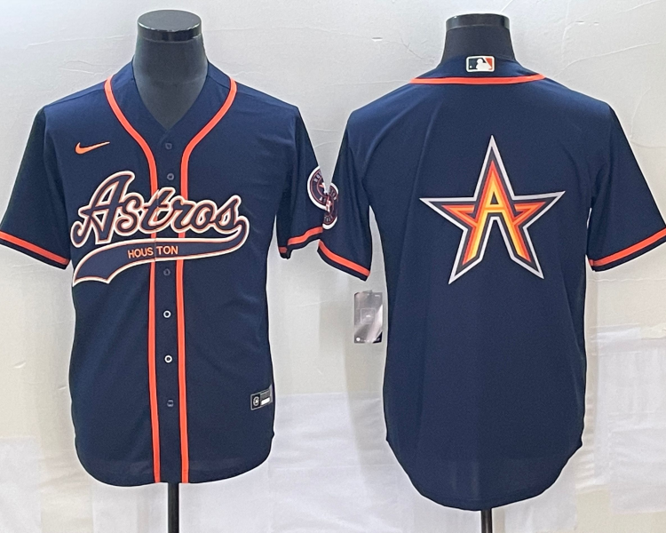 Men's Houston Astros Navy Alternate Jersey Joint Edition