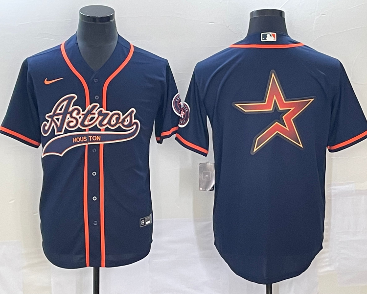 Men's Houston Astros Navy Authentic Jersey Joint Edition