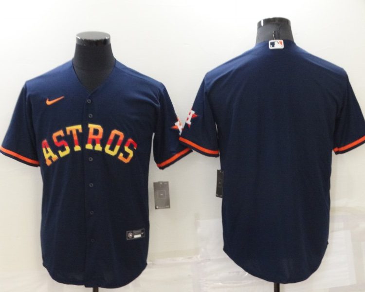 Men's Houston Astros Navy Blank Jersey