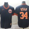 Men's Houston Astros Nolan Ryan #34 Navy Stitched Jersey