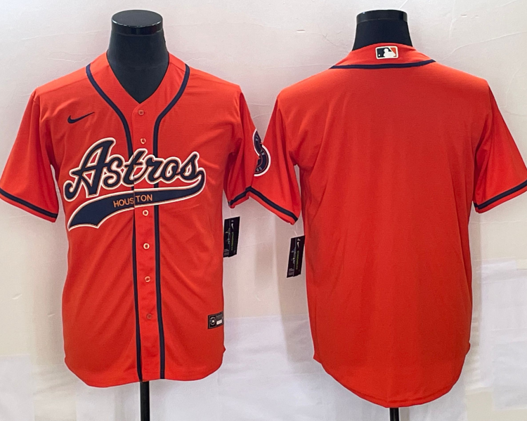 Men's Houston Astros Orange Blank Jersey Joint Edition
