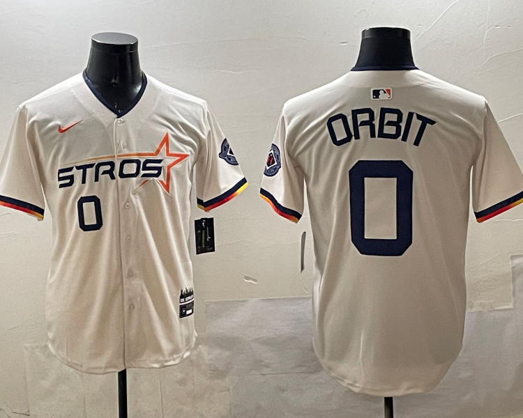 Men's Houston Astros Orbit #0 Cream 2025 City Connect Limited Jersey