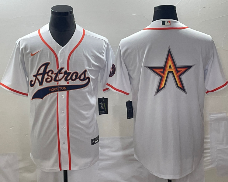 Men's Houston Astros White Alternate Jersey Joint Edition