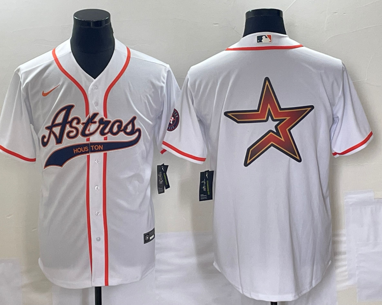 Men's Houston Astros White Authentic Jersey Joint Edition